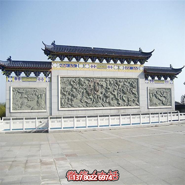 大理石雕刻景觀浮雕、大型影壁壁畫、雕塑藝術裝置