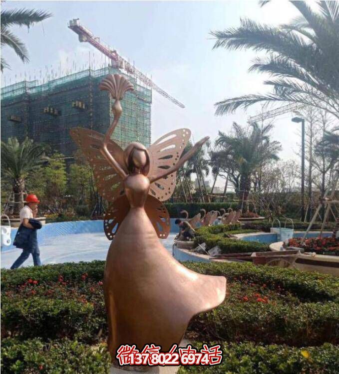 玻璃鋼景區雕塑，夢幻般的仙子、公主、天使、精靈、蝴蝶、小人像