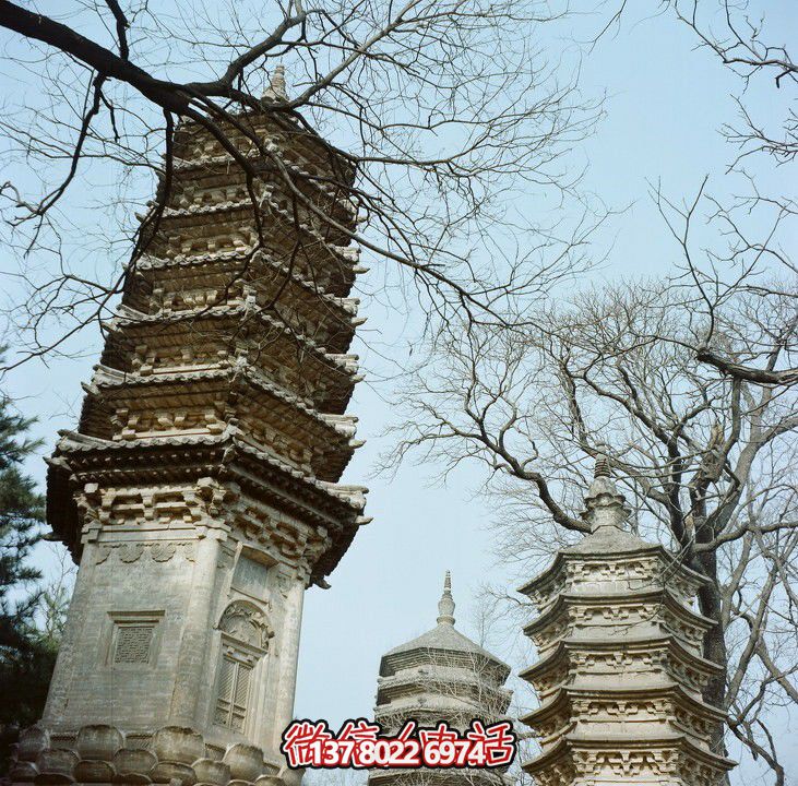 仿古石雕舍利塔，傳承古老文化