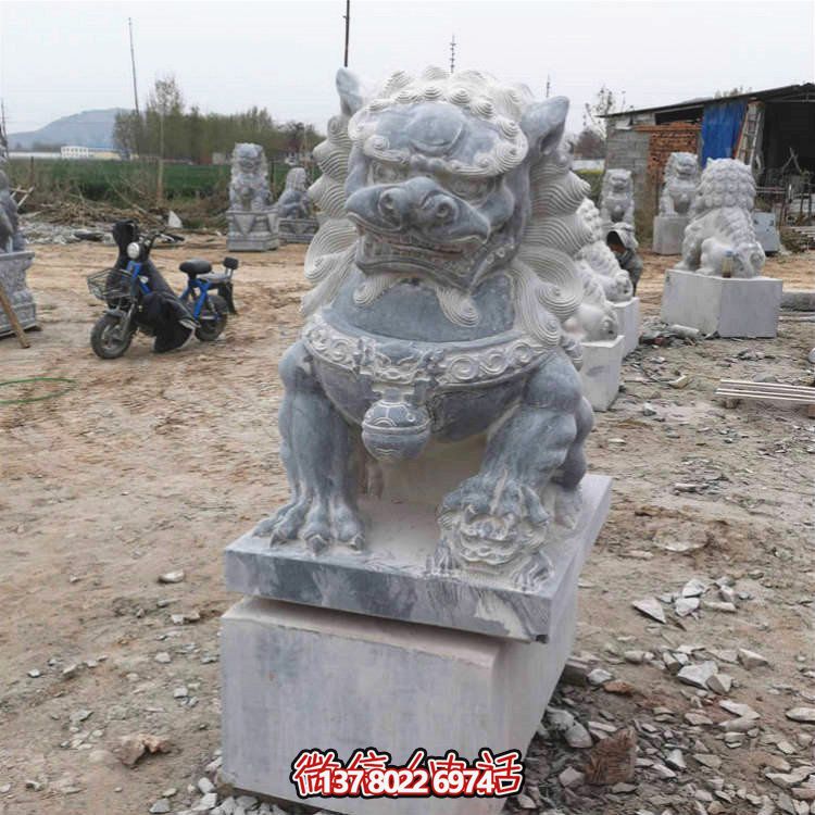 仿古大理石石雕獅子雕塑，為你的園林景觀增添經(jīng)典風(fēng)采