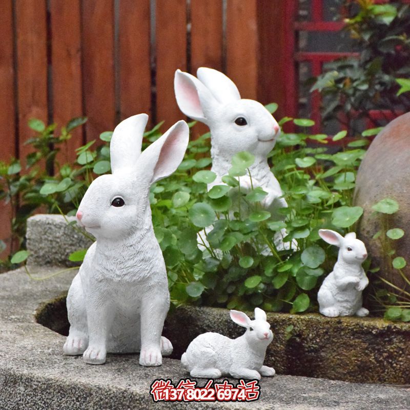 玻璃鋼兔子雕塑，點亮您的草坪