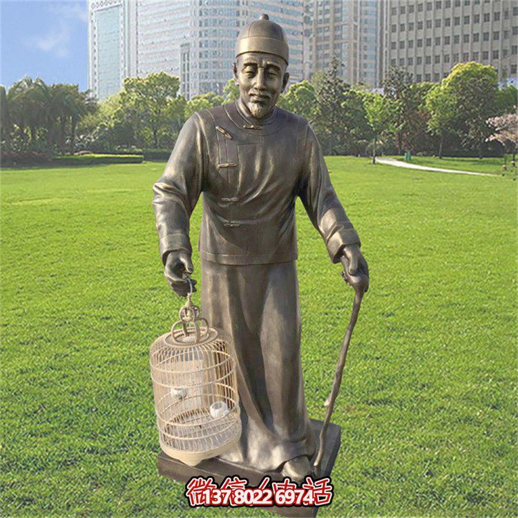 仿古風格玻璃鋼雕像，為公園提供優雅的民俗裝飾