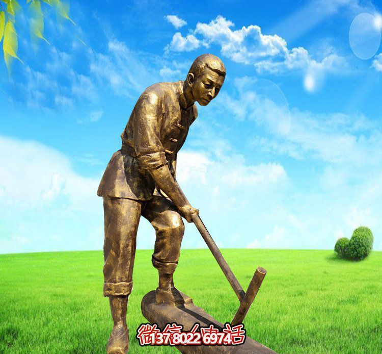 精美的銅雕人物雕塑，點綴花園公園植物園