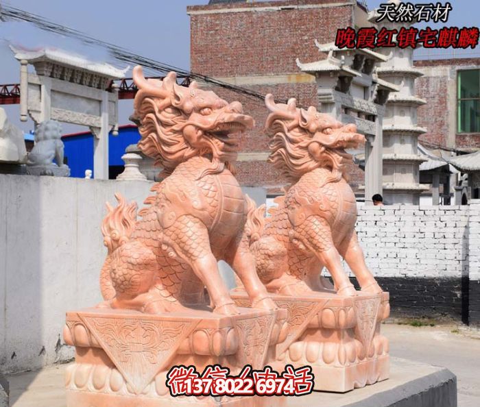 仿古神麒麟石雕，點(diǎn)綴您的庭院門口