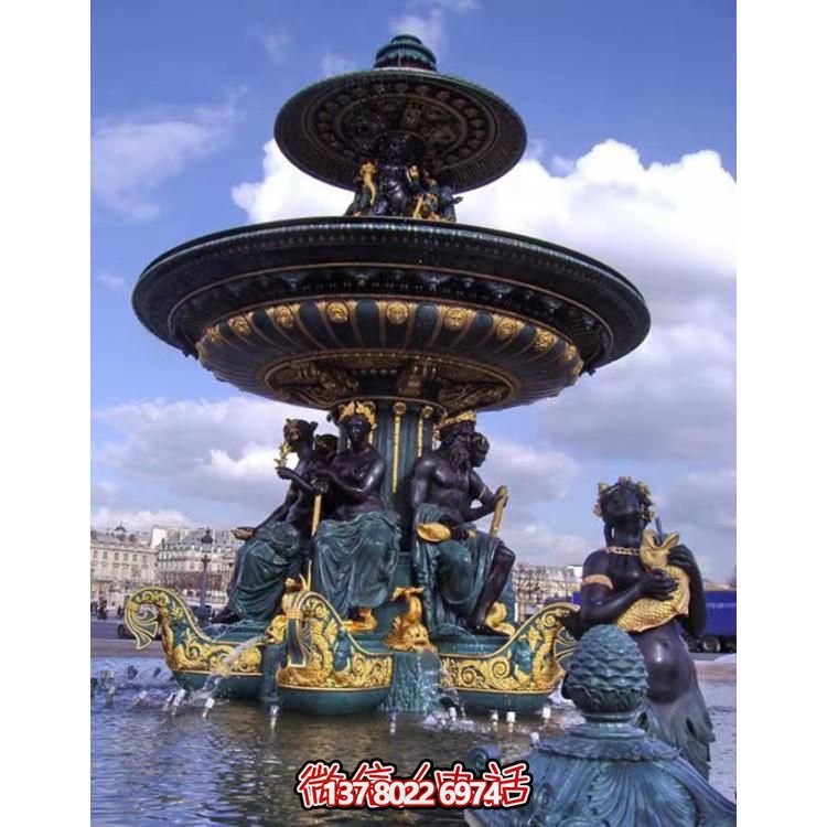 歐式戶(hù)外創(chuàng)意銅雕噴泉雕塑