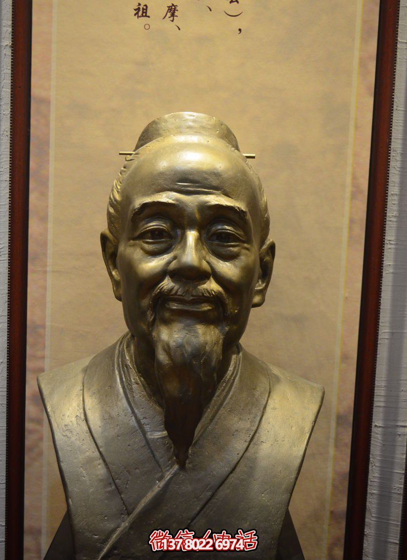 扁鵲胸像古代醫(yī)學(xué)家銅雕扁鵲雕塑