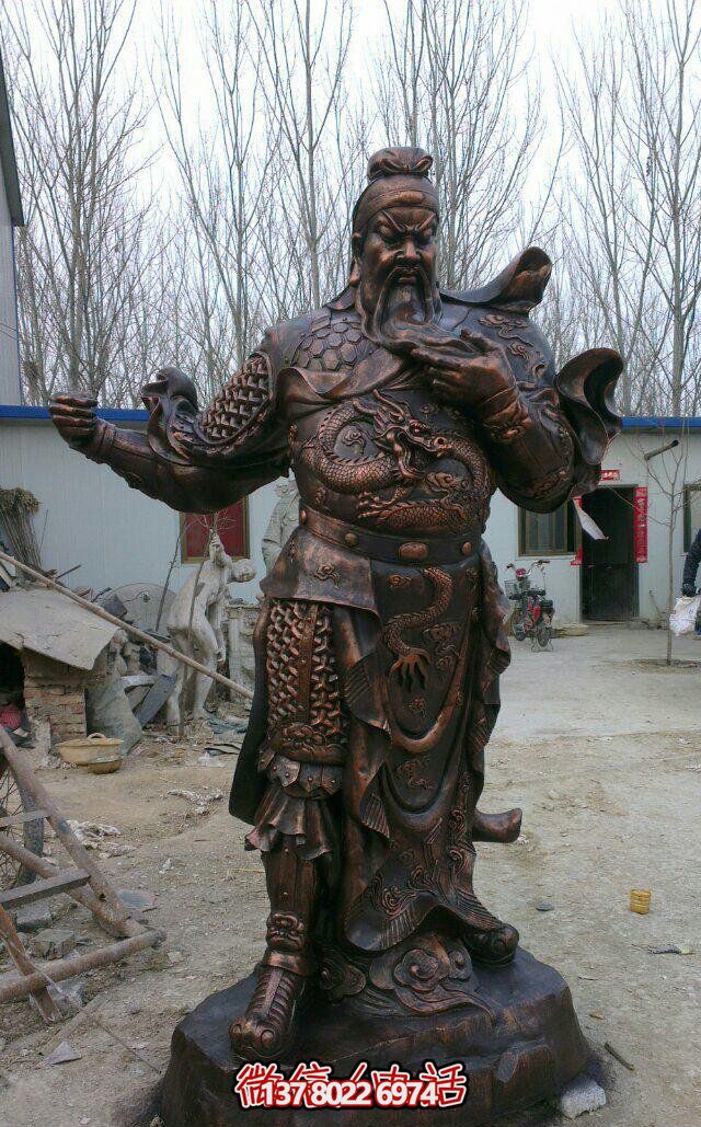 玻璃鋼仿銅戶外景區關公雕塑 玻璃鋼仿銅戶外景區關公雕塑