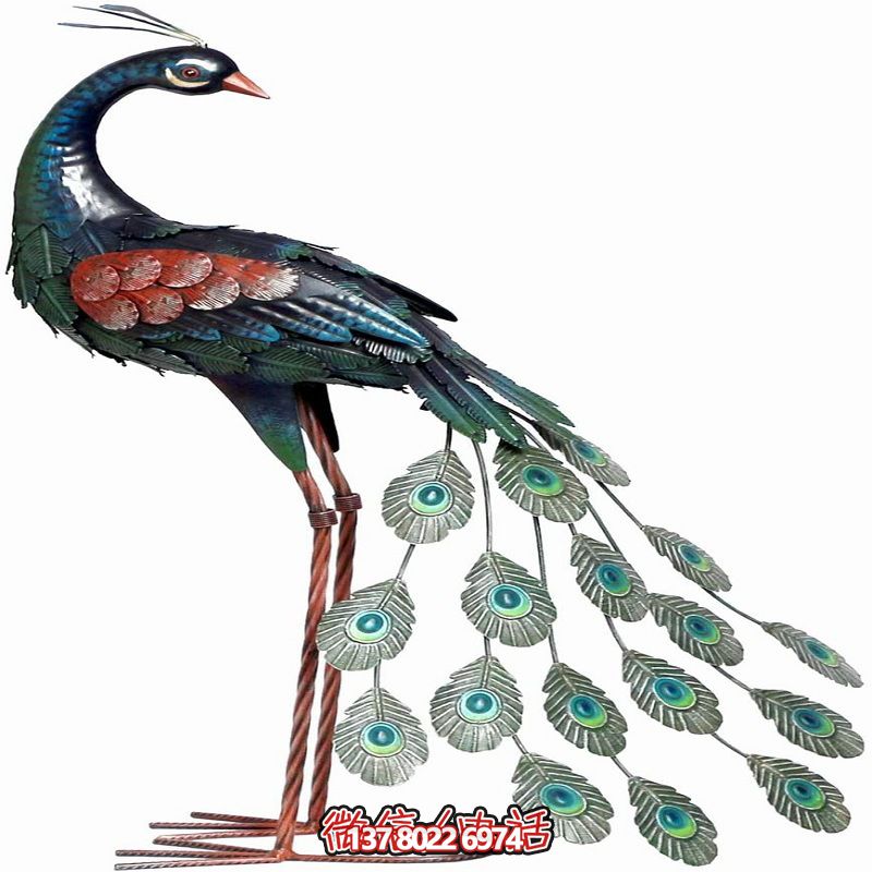 公園里擺放的不銹鋼鏤空創意孔雀雕塑 公園里擺放的不銹鋼鏤空創意孔雀雕塑