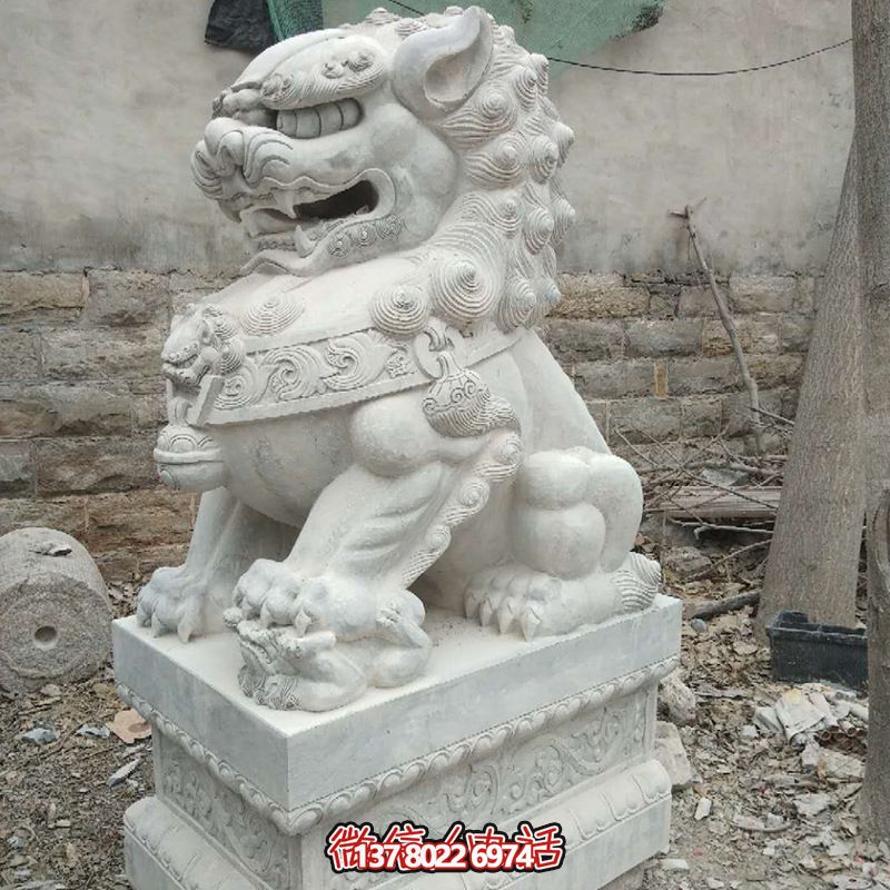 石雕大型仿真動(dòng)物漢白玉庭院別墅獅子雕塑 石雕大型仿真動(dòng)物漢白玉庭院別墅獅子雕塑